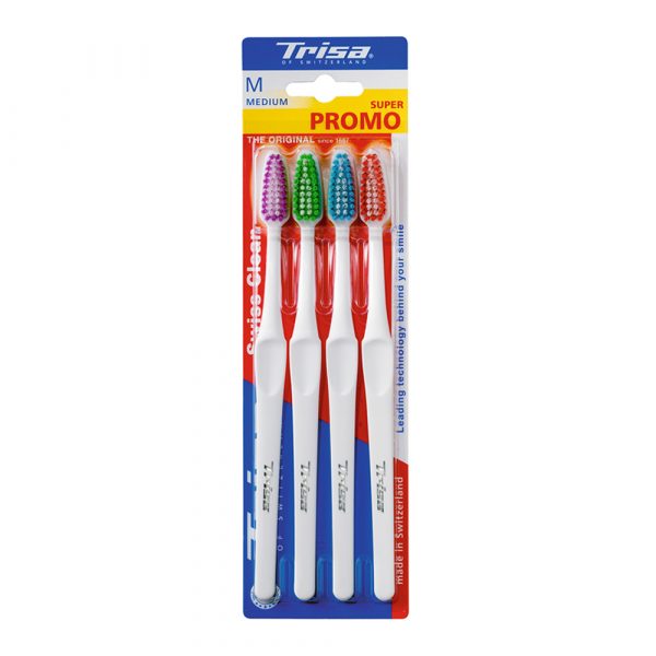 Četkice za zube TRISA Swiss Clean Quattro Medium