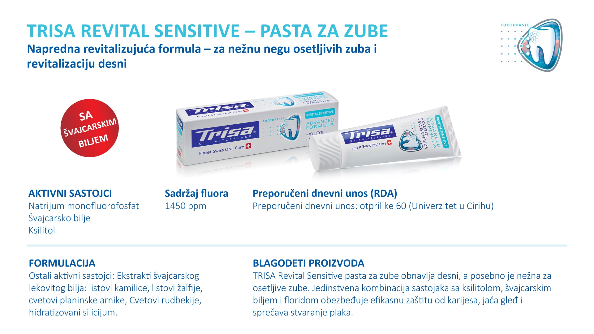 Pasta za zube TRISA Revital Sensitive Toothpaste Banner1