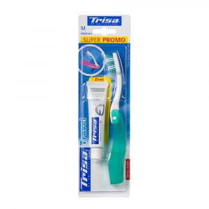 Četkica za zube TRISA Travel Medium+ pasta za zube Perfect White 9ml