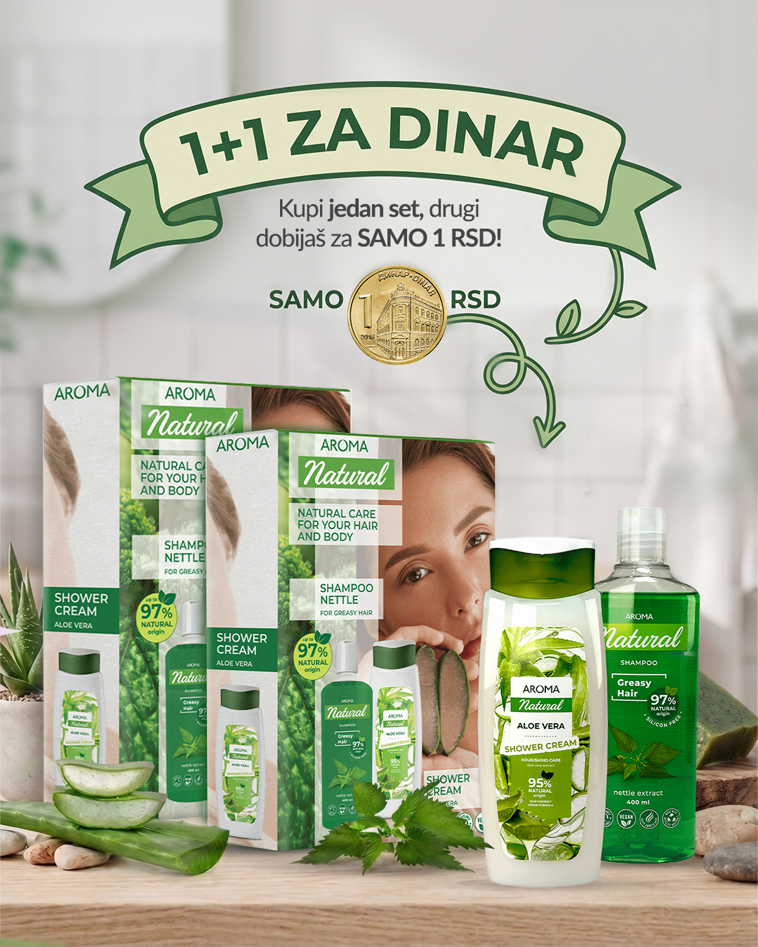 Set AROMA NATURAL Natural Care for Your Hair and Body